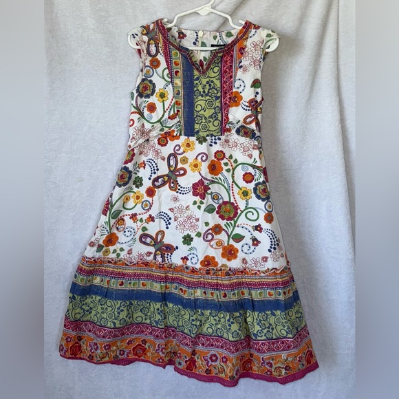 The Children's Place Other - The Children’s Place size 5 white colorful floral butterfly dress